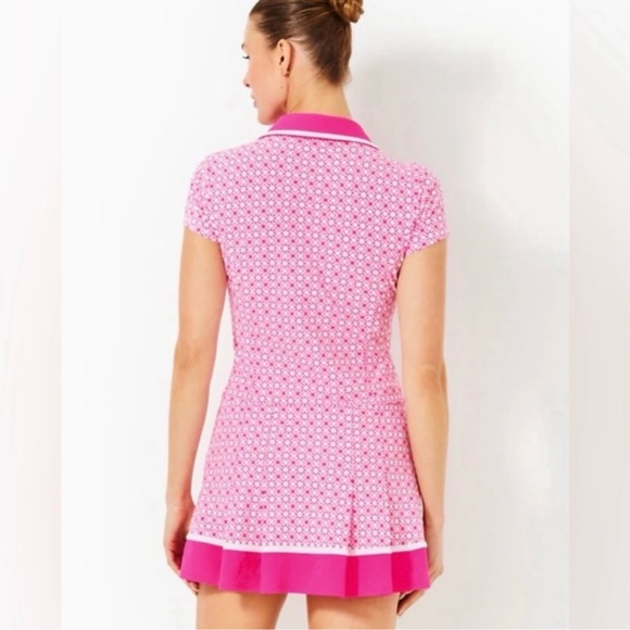 🌸 Brand New Lilly Pulitzer Pink & White Luxletic Jessamy Dress 🌸 Size M - Picture 3 of 16